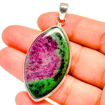 Ruby Zoisite Pendants handcrafted by Ana Silver Co - PD16395