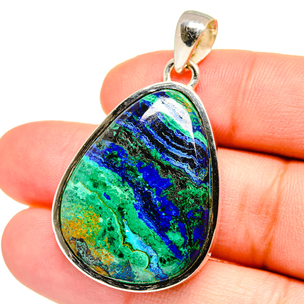 Azurite Malachite Pendants handcrafted by Ana Silver Co - PD16398