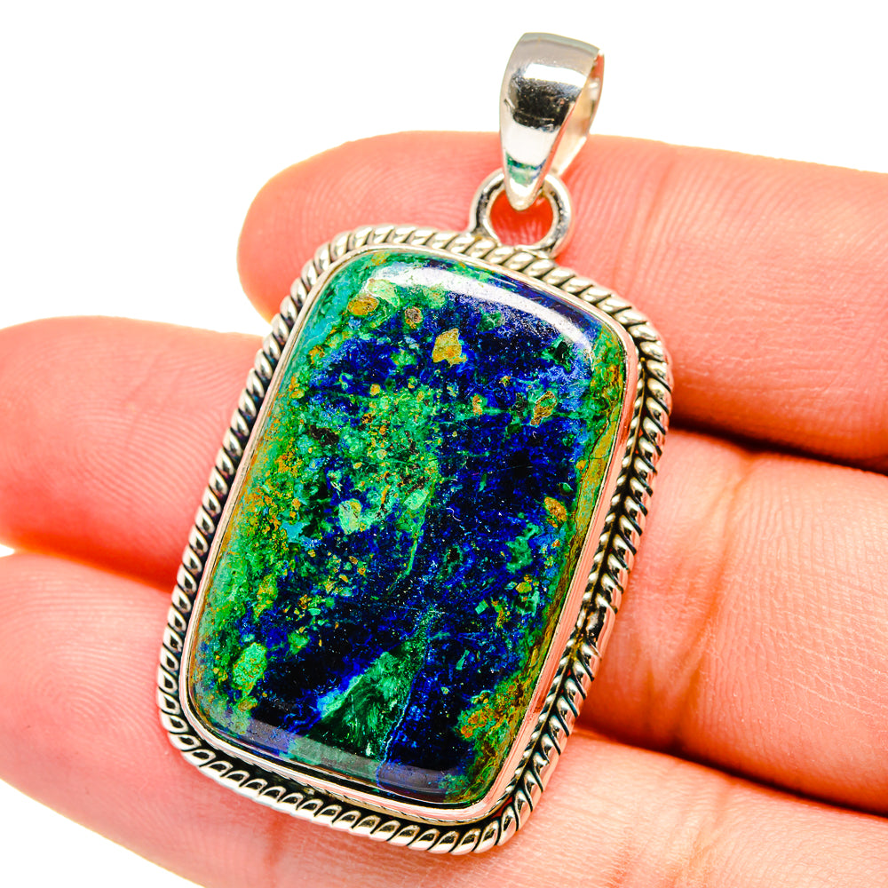 Azurite Malachite Pendants handcrafted by Ana Silver Co - PD16399