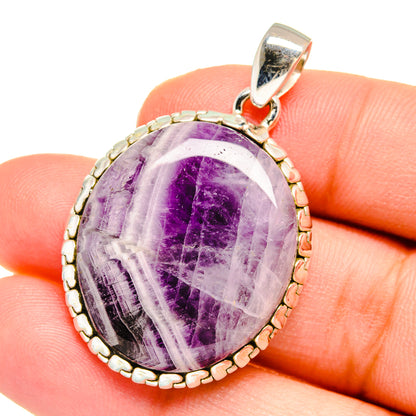 Chevron Amethyst Pendants handcrafted by Ana Silver Co - PD16415