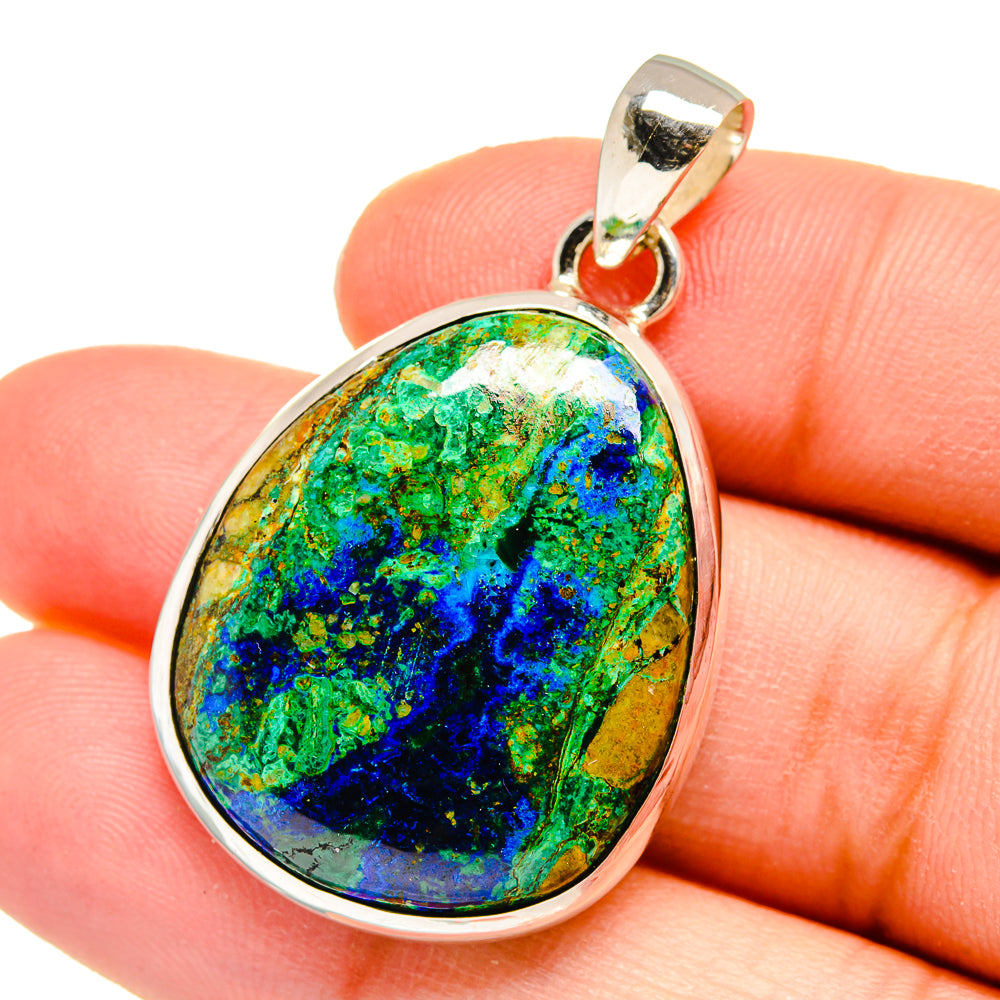 Azurite Malachite Pendants handcrafted by Ana Silver Co - PD16416