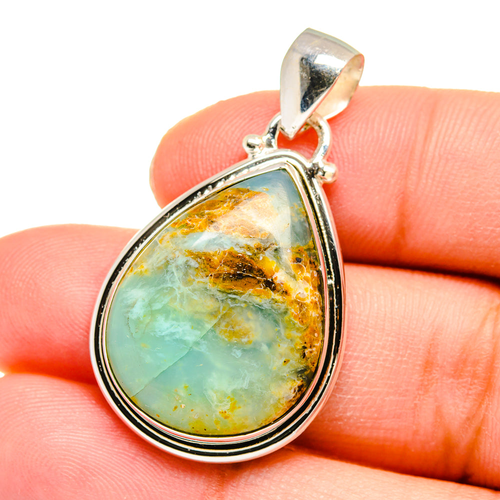 Peruvian Opal Pendants handcrafted by Ana Silver Co - PD16419
