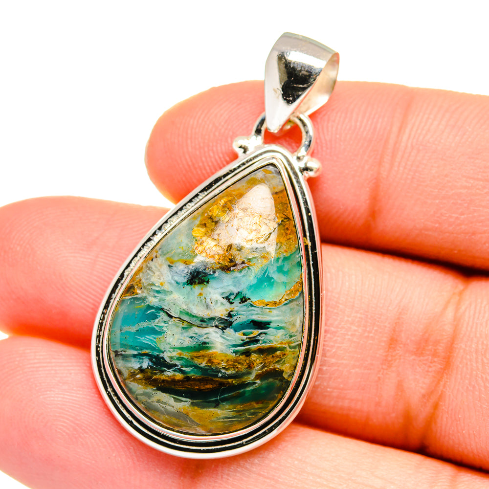 Peruvian Opal Pendants handcrafted by Ana Silver Co - PD16420