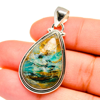 Peruvian Opal Pendants handcrafted by Ana Silver Co - PD16420