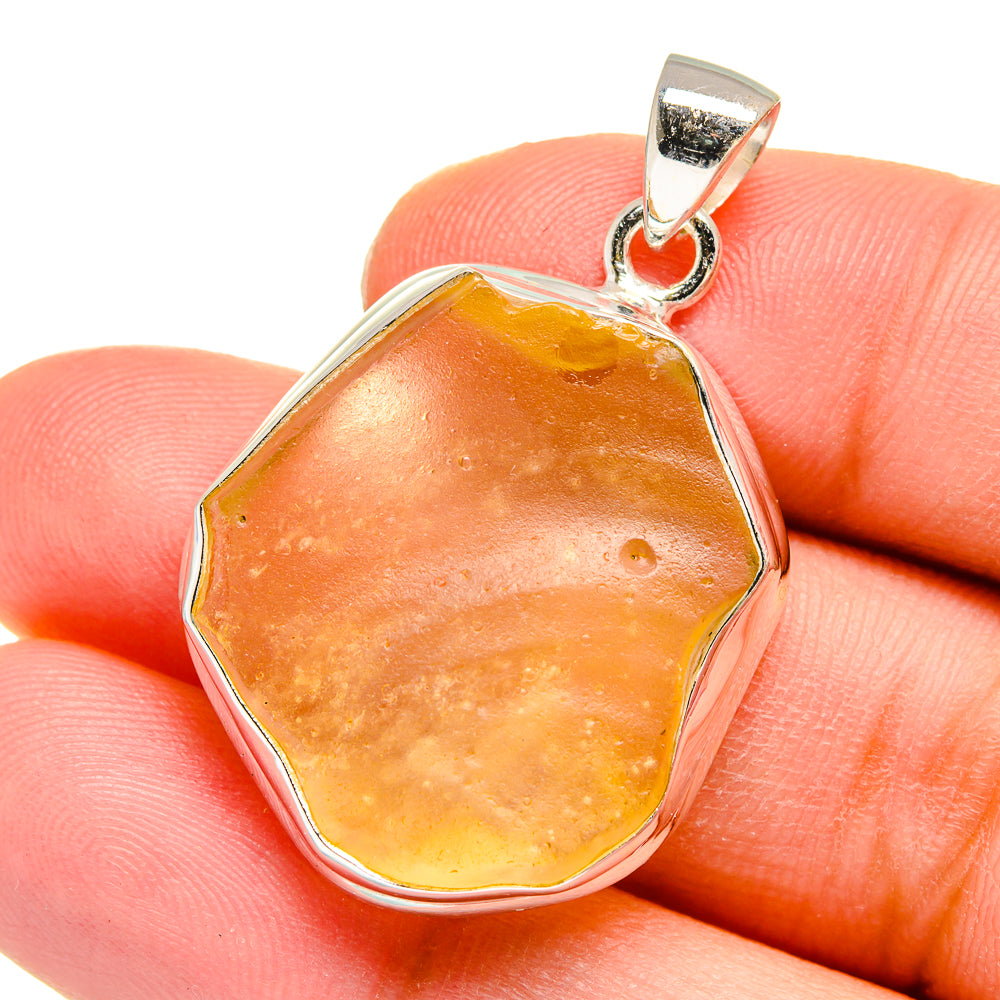Libyan Desert Glass Pendants handcrafted by Ana Silver Co - PD16423