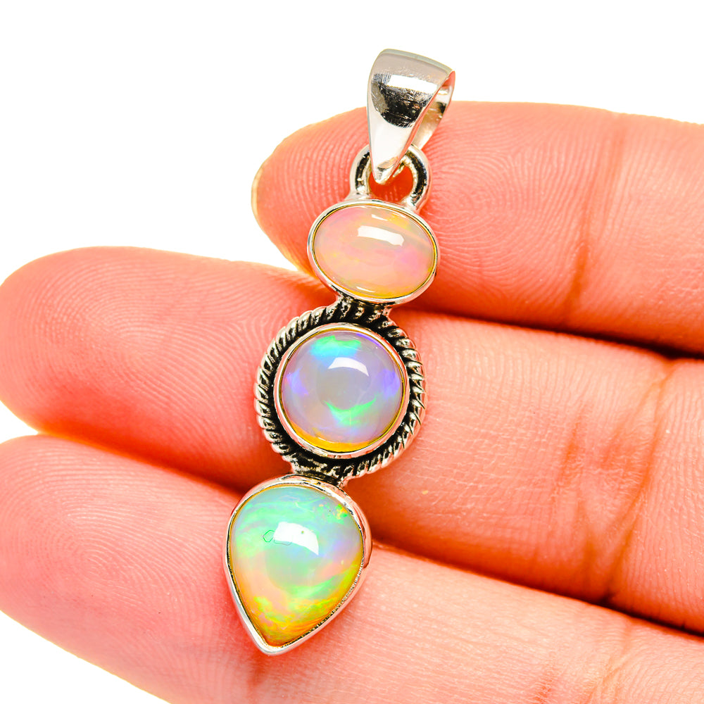Ethiopian Opal Pendants handcrafted by Ana Silver Co - PD16438