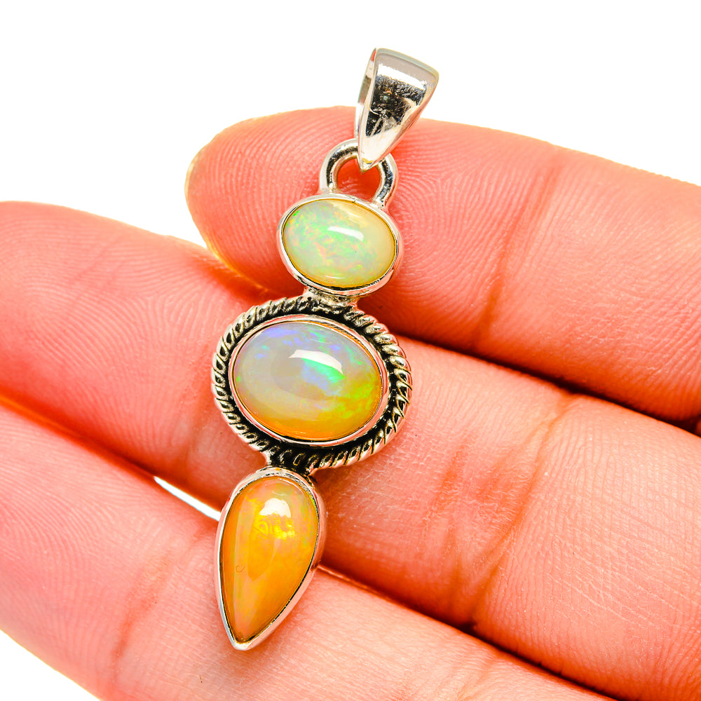 Ethiopian Opal Pendants handcrafted by Ana Silver Co - PD16443
