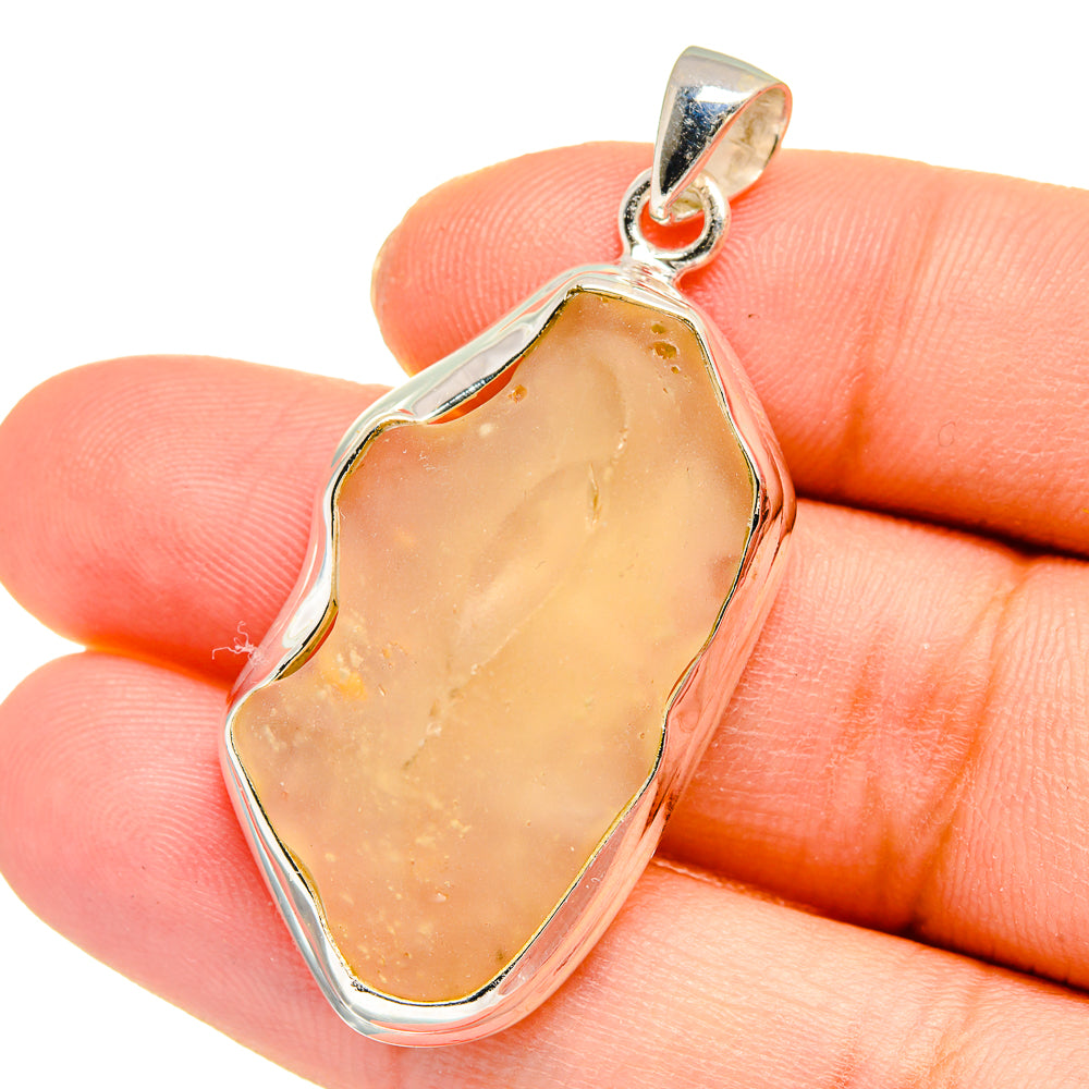 Libyan Desert Glass Pendants handcrafted by Ana Silver Co - PD16453