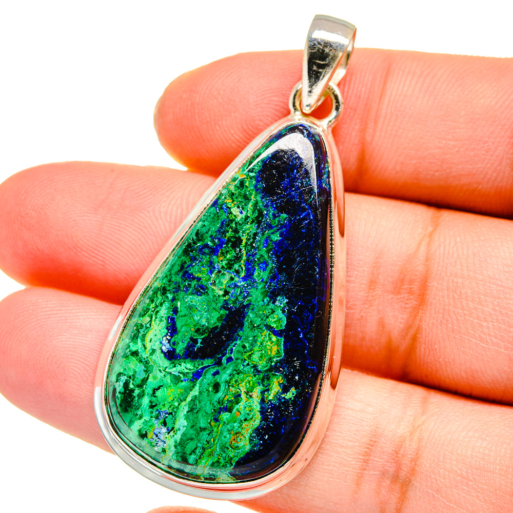 Azurite Malachite Pendants handcrafted by Ana Silver Co - PD16457