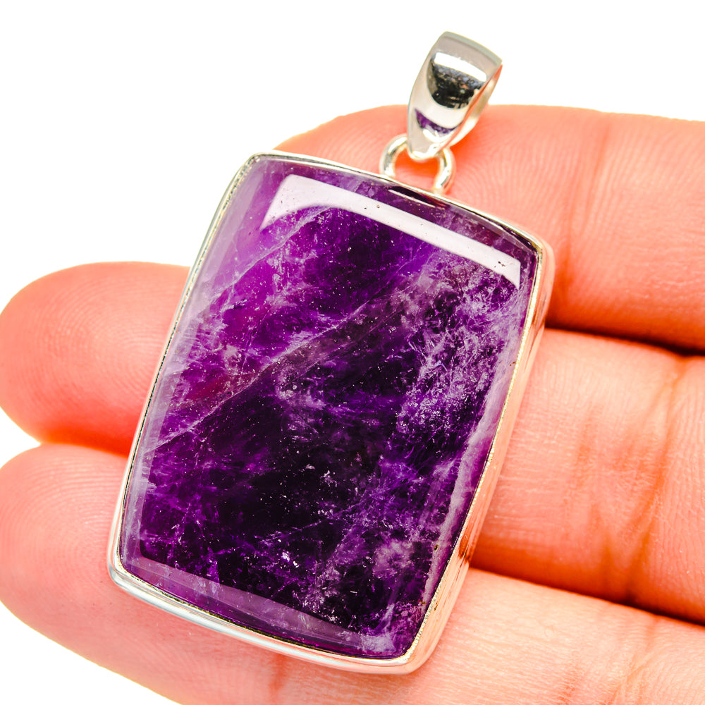 Chevron Amethyst Pendants handcrafted by Ana Silver Co - PD16460