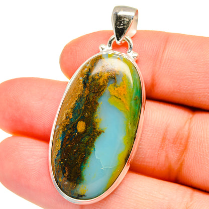 Peruvian Opal Pendants handcrafted by Ana Silver Co - PD16468