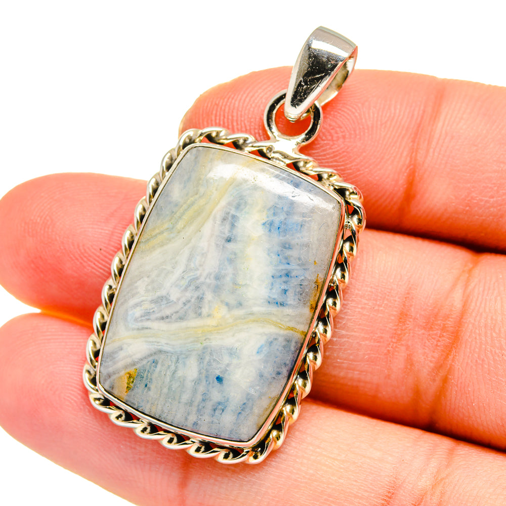 Blue Scheelite Pendants handcrafted by Ana Silver Co - PD16472