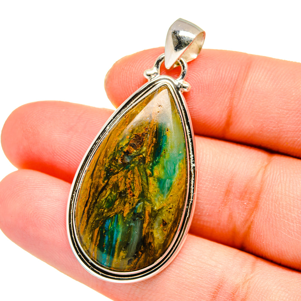 Peruvian Opal Pendants handcrafted by Ana Silver Co - PD16480
