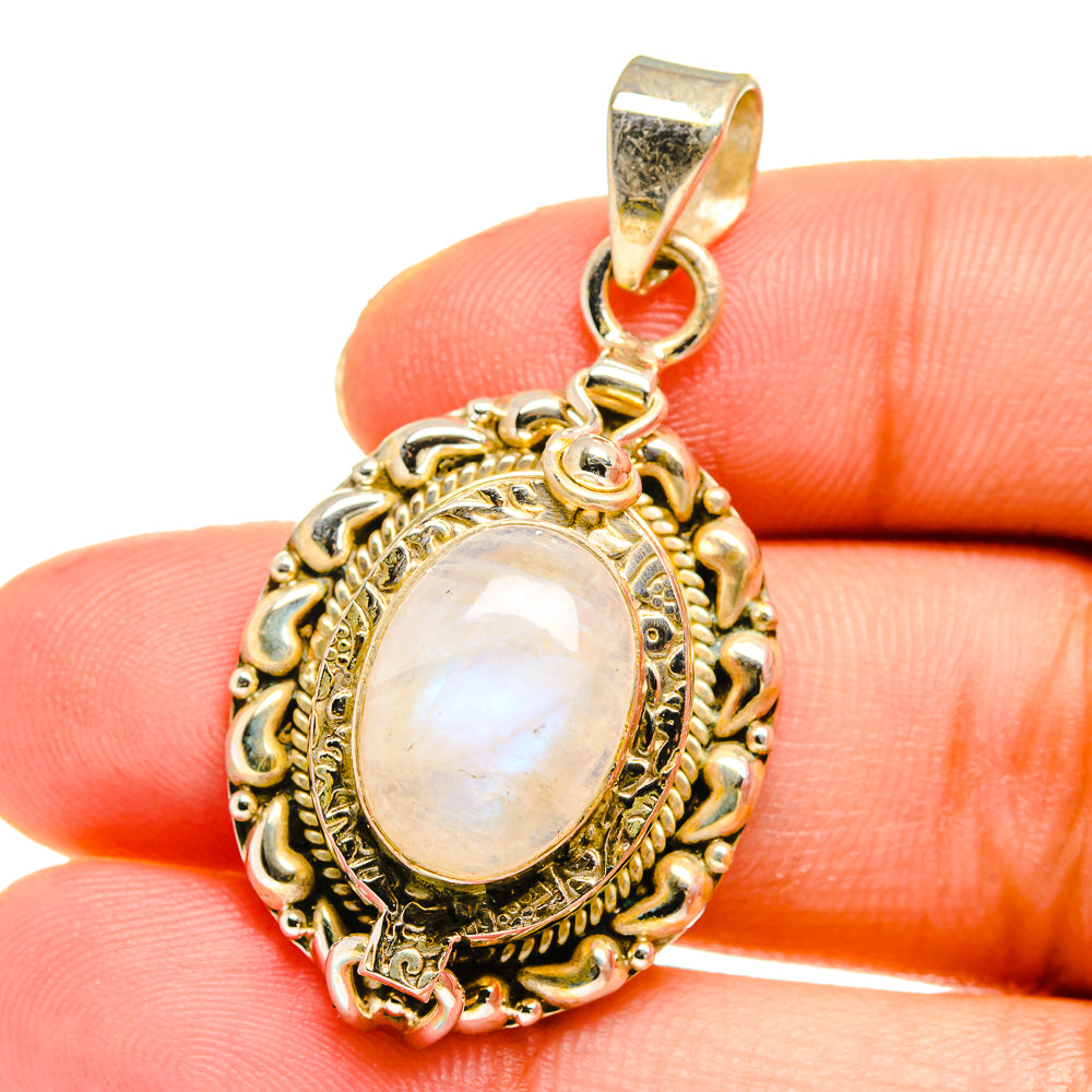 Rainbow Moonstone Pendants handcrafted by Ana Silver Co - PD16481