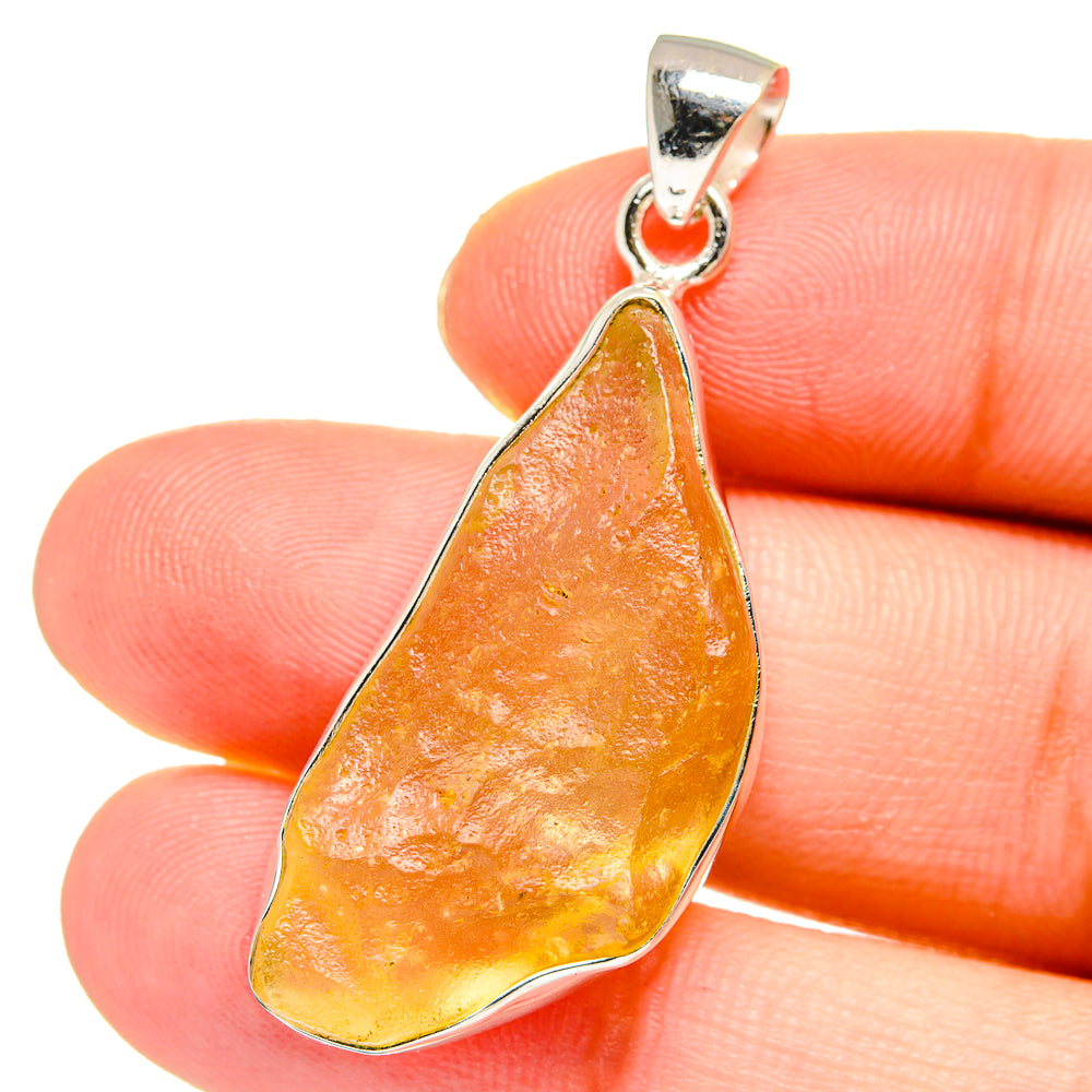 Libyan Desert Glass Pendants handcrafted by Ana Silver Co - PD16483