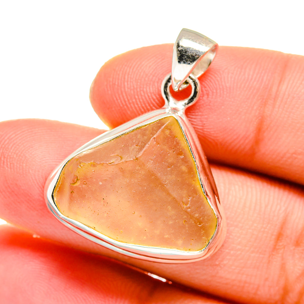 Libyan Desert Glass Pendants handcrafted by Ana Silver Co - PD16484