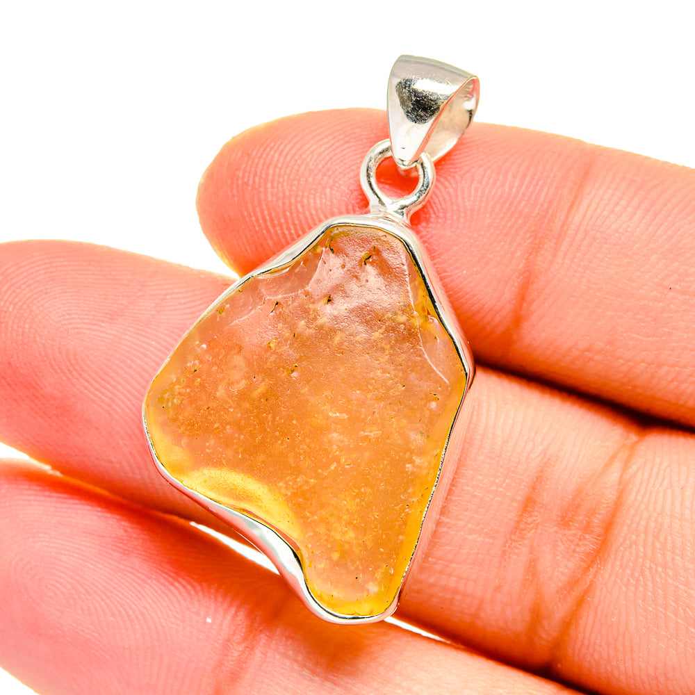 Libyan Desert Glass Pendants handcrafted by Ana Silver Co - PD16489
