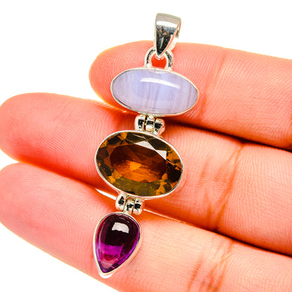 Mandarin Citrine Pendants handcrafted by Ana Silver Co - PD16490
