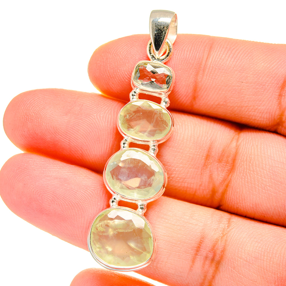 Prehnite Pendants handcrafted by Ana Silver Co - PD16491
