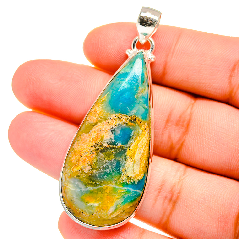 Peruvian Opal Pendants handcrafted by Ana Silver Co - PD16492