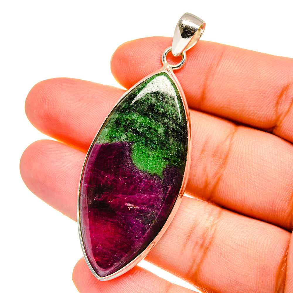 Ruby Zoisite Pendants handcrafted by Ana Silver Co - PD16496