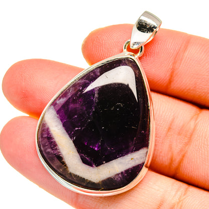 Chevron Amethyst Pendants handcrafted by Ana Silver Co - PD16503