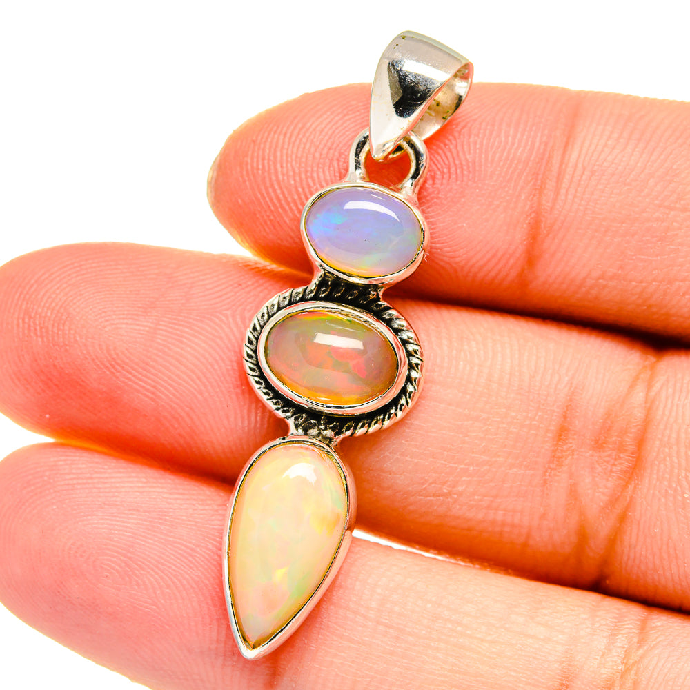 Ethiopian Opal Pendants handcrafted by Ana Silver Co - PD16512