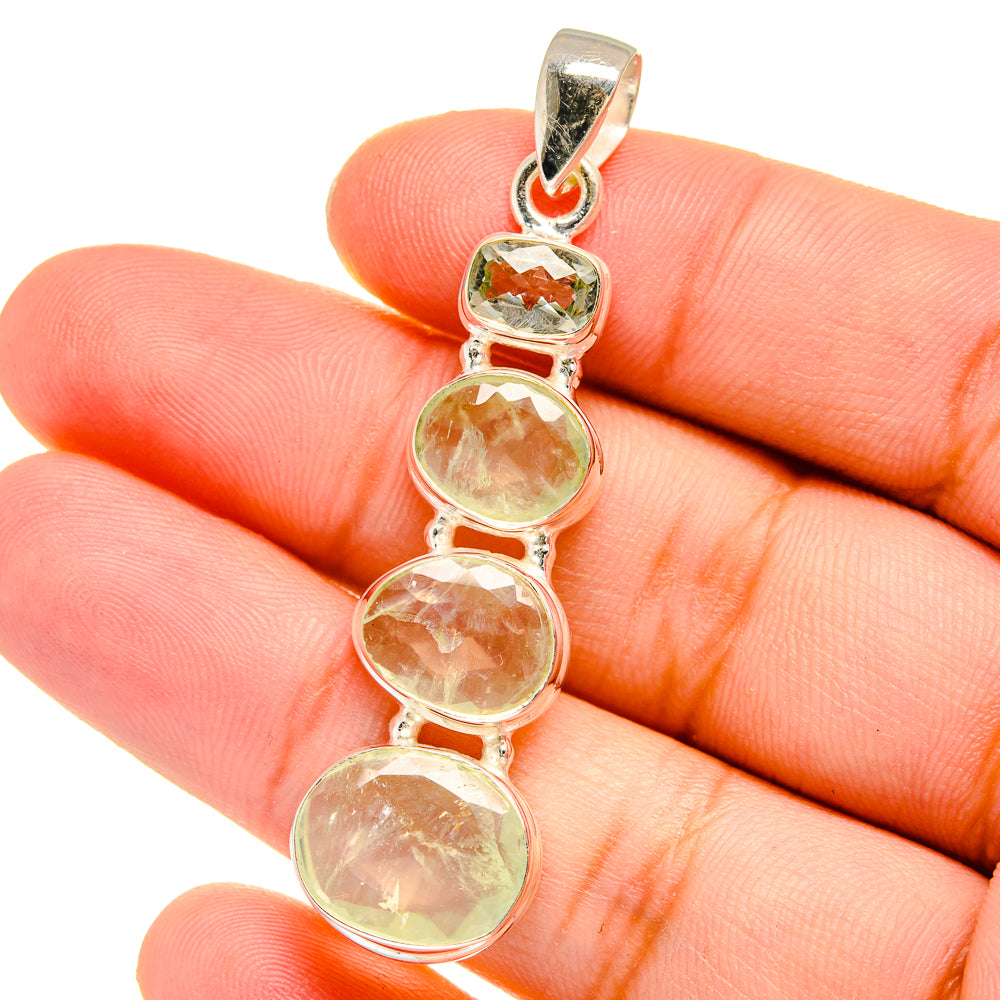 Prehnite Pendants handcrafted by Ana Silver Co - PD16513