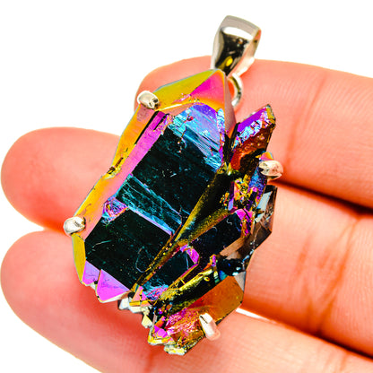 Titanium Sunshine Druzy Pendants handcrafted by Ana Silver Co - PD16519