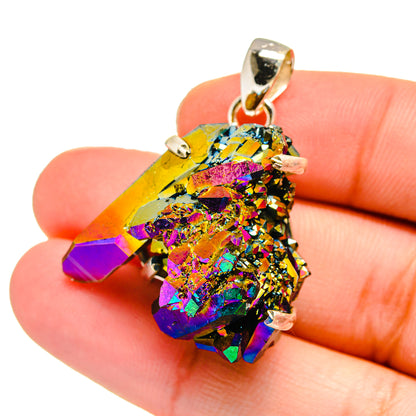 Titanium Sunshine Druzy Pendants handcrafted by Ana Silver Co - PD16523
