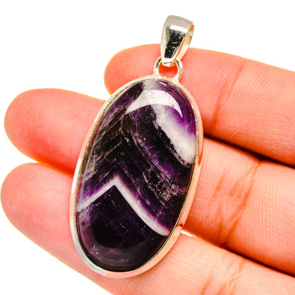 Chevron Amethyst Pendants handcrafted by Ana Silver Co - PD16533