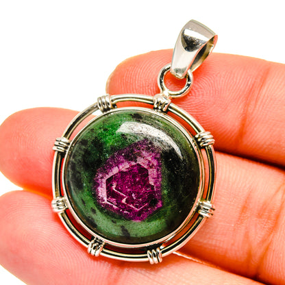 Ruby Zoisite Pendants handcrafted by Ana Silver Co - PD16542