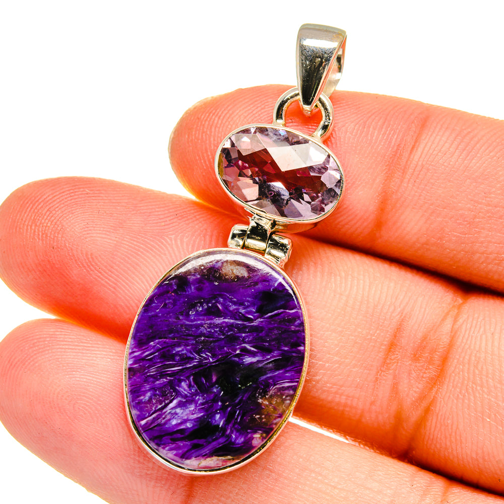 Charoite Pendants handcrafted by Ana Silver Co - PD16556
