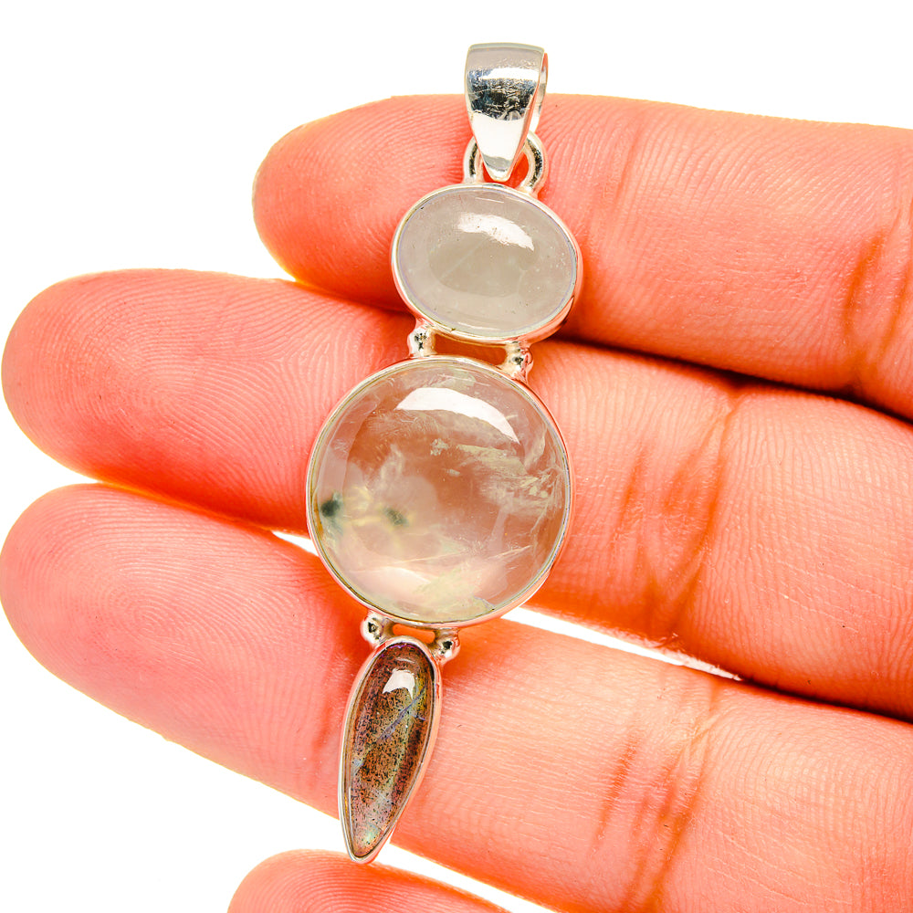 Prehnite Pendants handcrafted by Ana Silver Co - PD16561