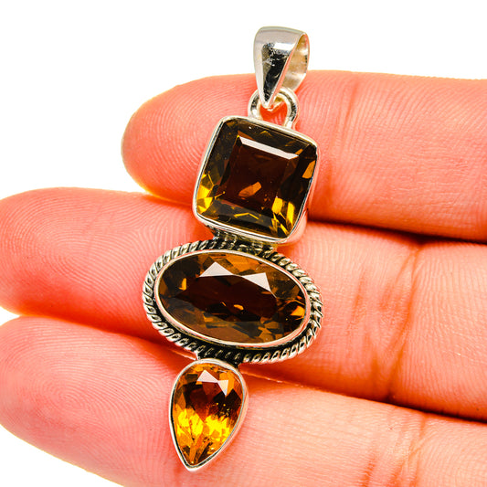 Mandarin Citrine Pendants handcrafted by Ana Silver Co - PD16564