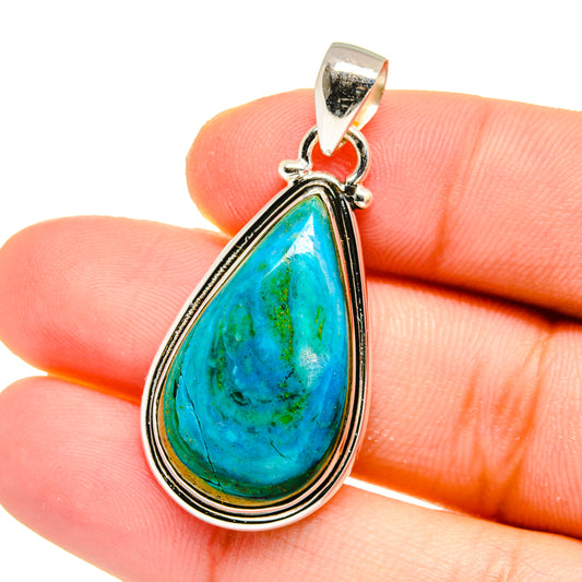 Chrysocolla Pendants handcrafted by Ana Silver Co - PD16567