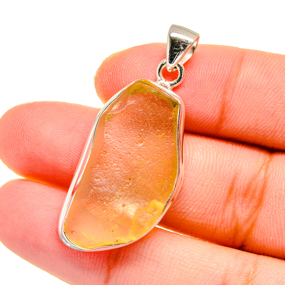 Libyan Desert Glass Pendants handcrafted by Ana Silver Co - PD16568