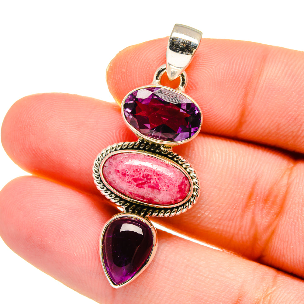 Rhodochrosite Pendants handcrafted by Ana Silver Co - PD16573