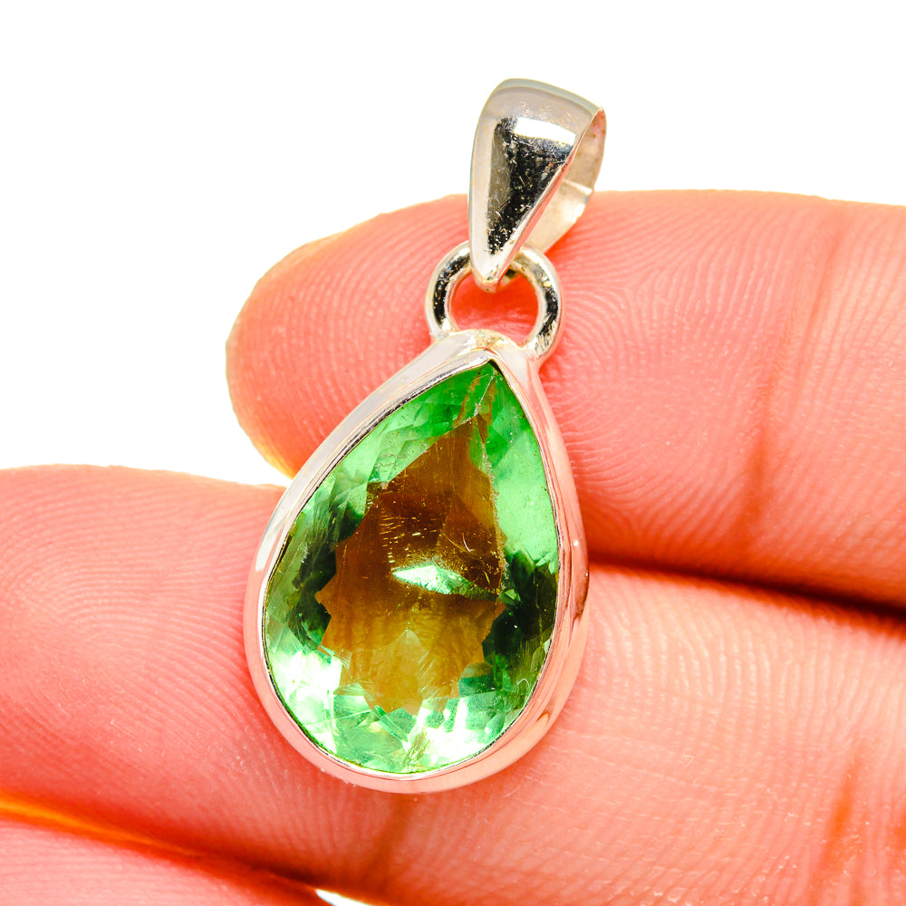 Green Fluorite Pendants handcrafted by Ana Silver Co - PD16577