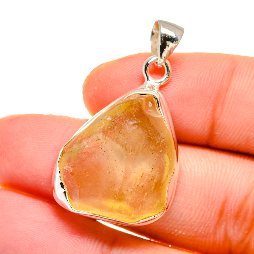 Libyan Desert Glass Pendants handcrafted by Ana Silver Co - PD16579