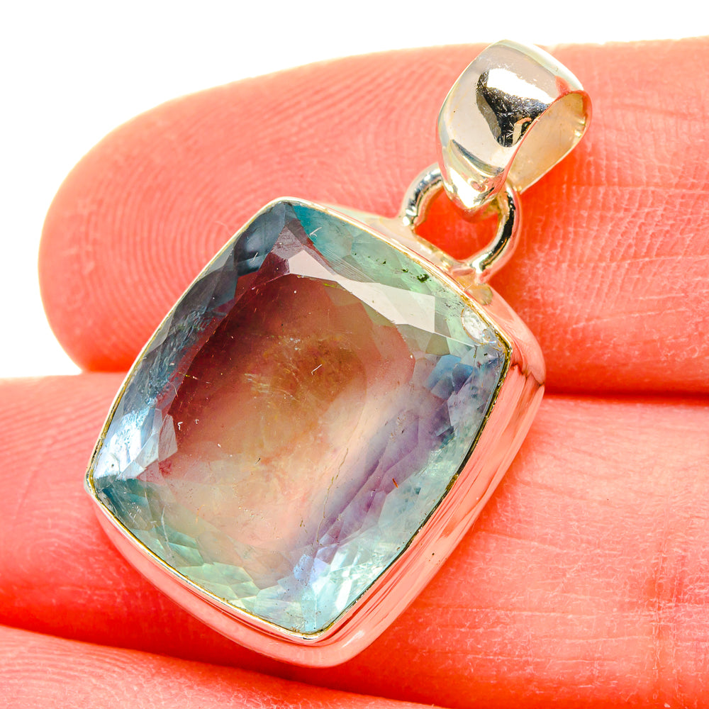 Blue Fluorite Pendants handcrafted by Ana Silver Co - PD16591