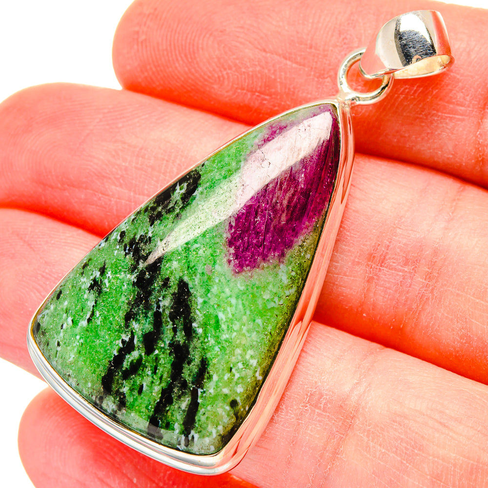 Ruby Zoisite Pendants handcrafted by Ana Silver Co - PD16594