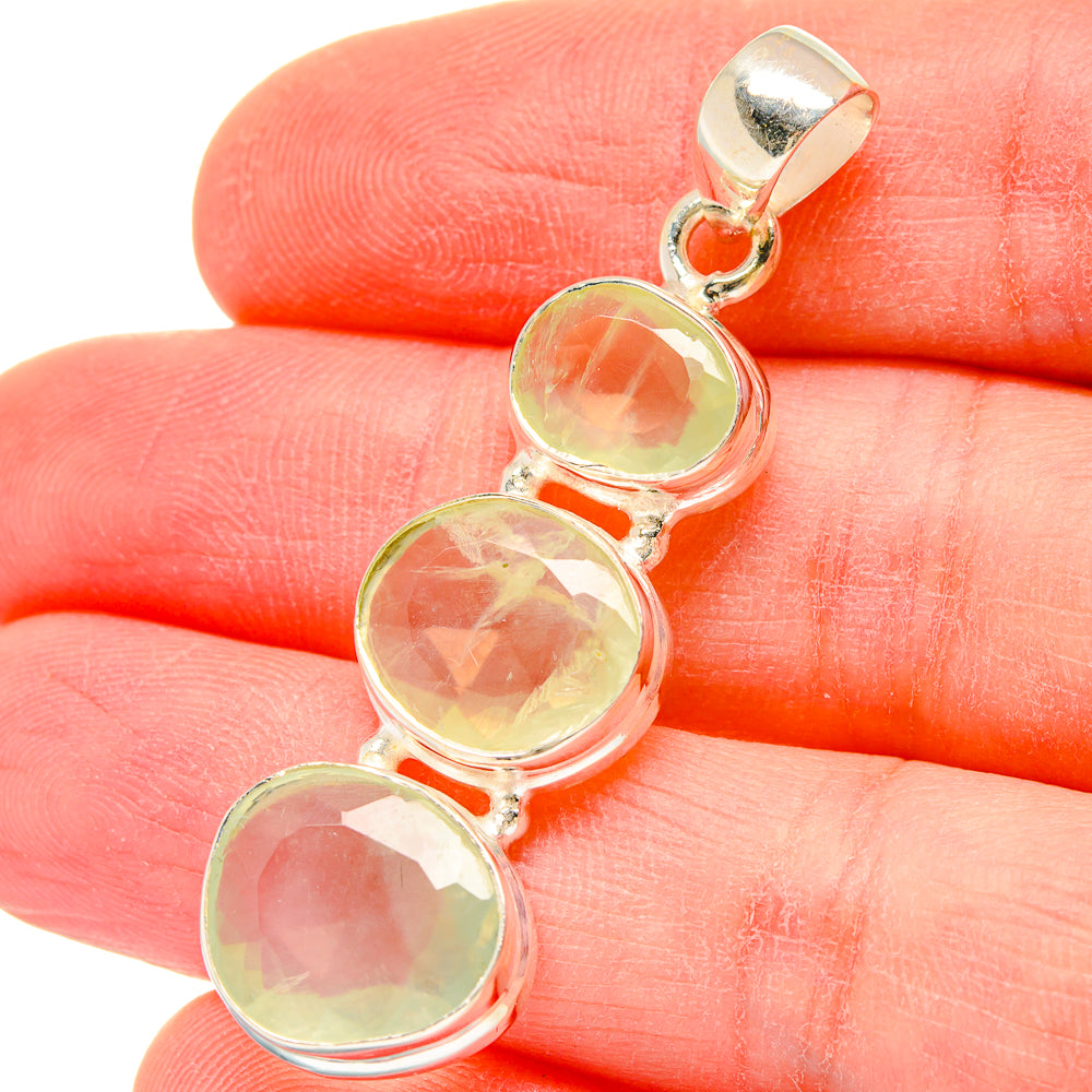 Prehnite Pendants handcrafted by Ana Silver Co - PD16597