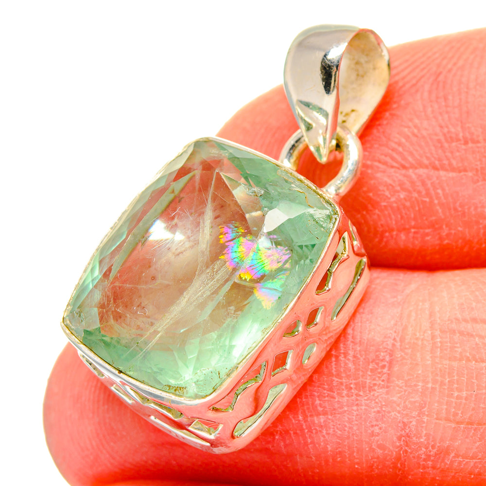 Green Fluorite Pendants handcrafted by Ana Silver Co - PD16601