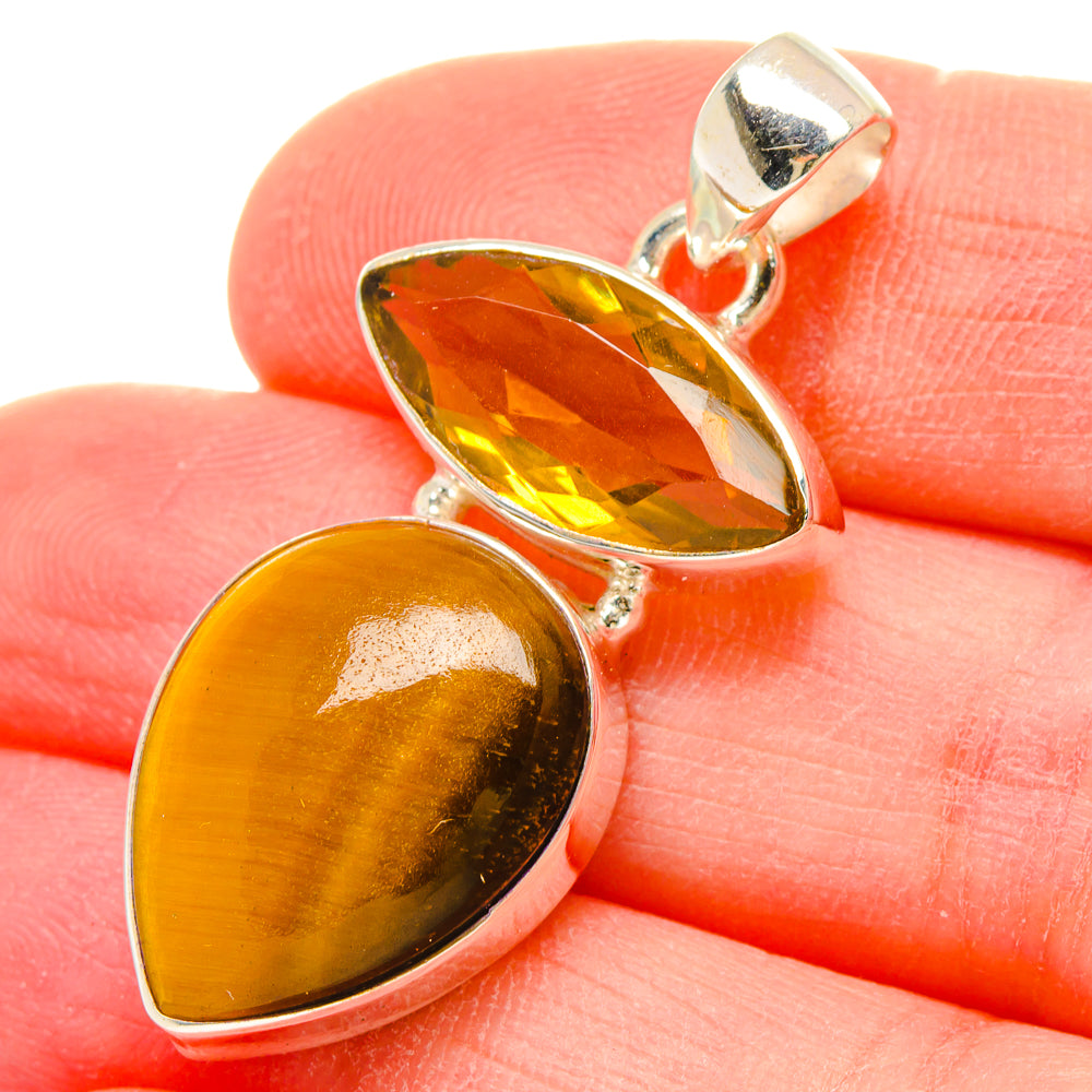 Tiger Eye Pendants handcrafted by Ana Silver Co - PD16602