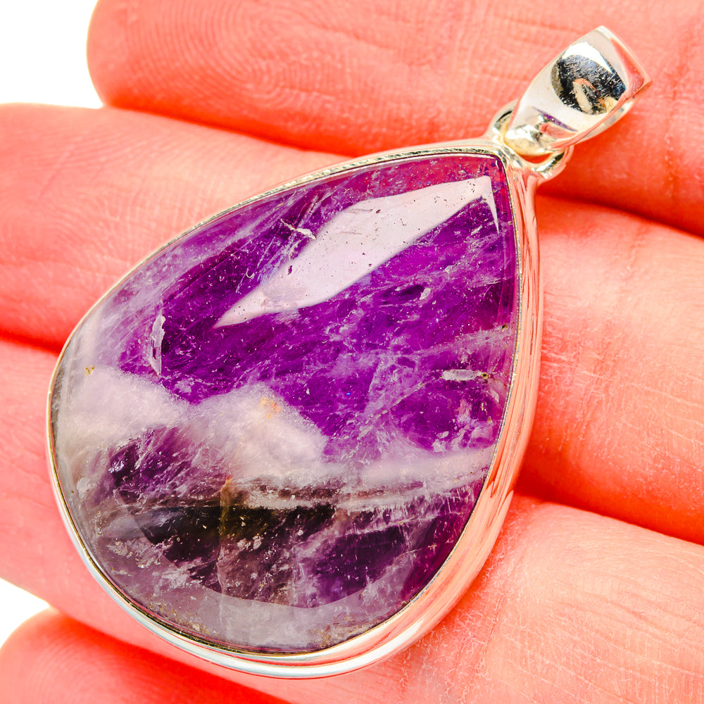 Chevron Amethyst Pendants handcrafted by Ana Silver Co - PD16625