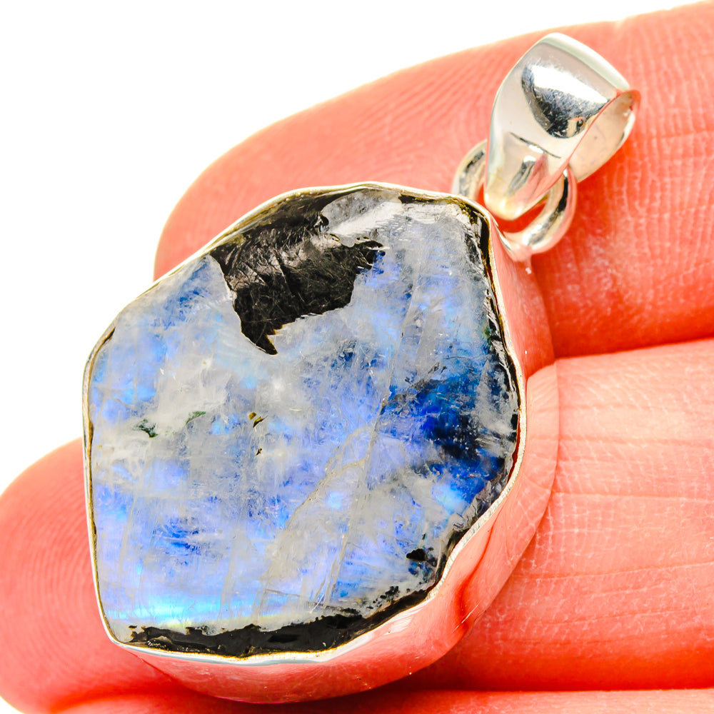 Rainbow Moonstone Pendants handcrafted by Ana Silver Co - PD16634