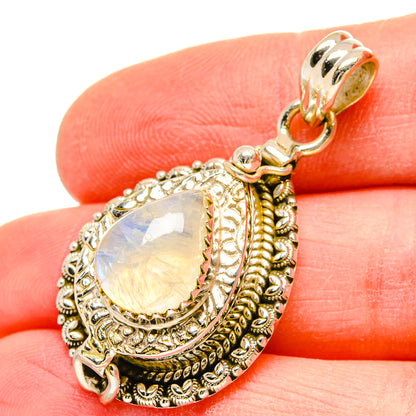 Rainbow Moonstone Pendants handcrafted by Ana Silver Co - PD16636