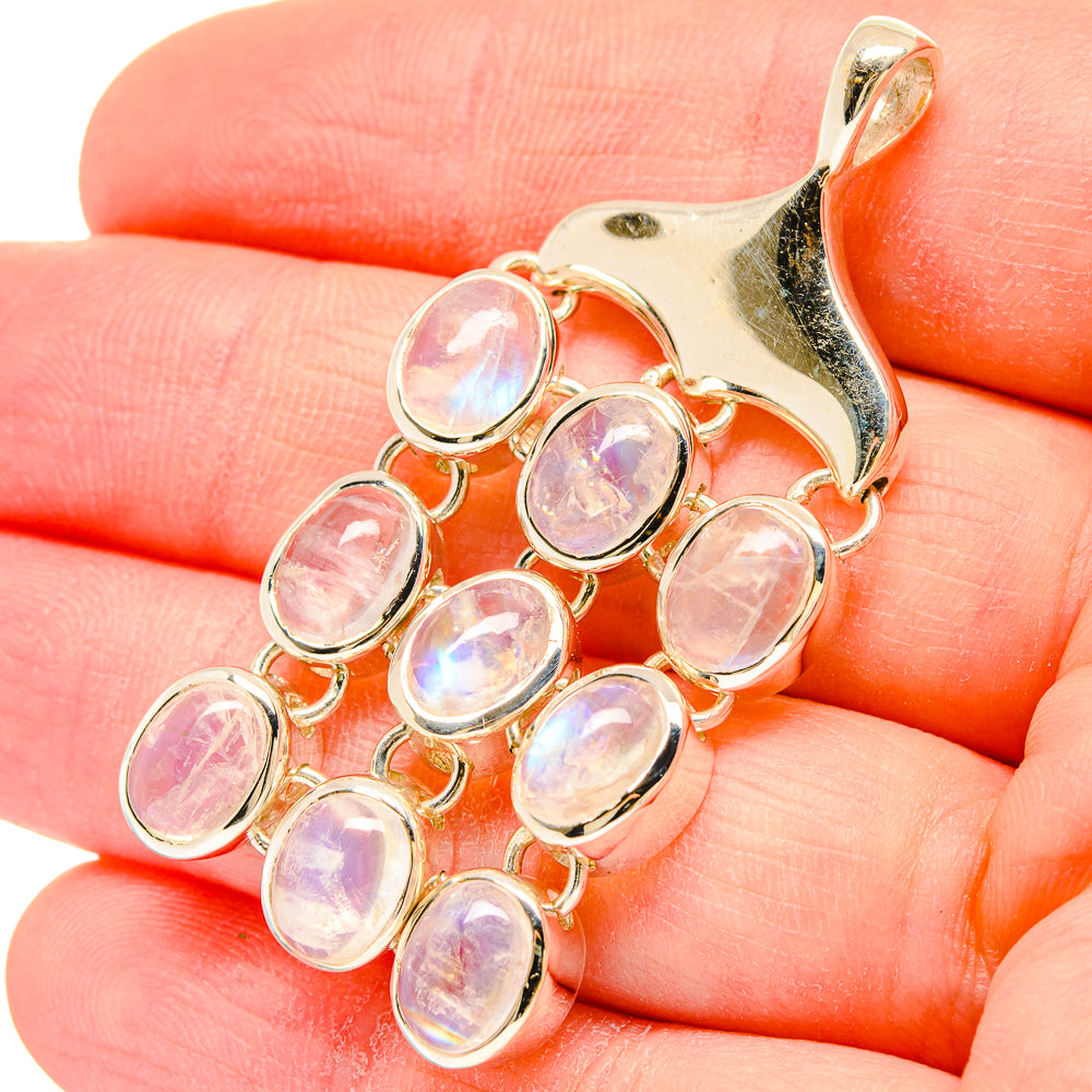 Rainbow Moonstone Pendants handcrafted by Ana Silver Co - PD16639