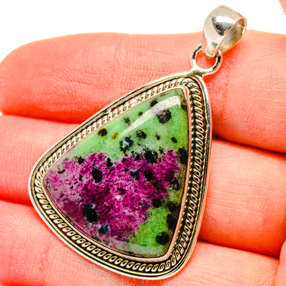 Ruby Zoisite Pendants handcrafted by Ana Silver Co - PD16641